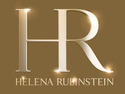 Typographie dorée en 3D pour l’identité visuelle de Helena Rubinstein